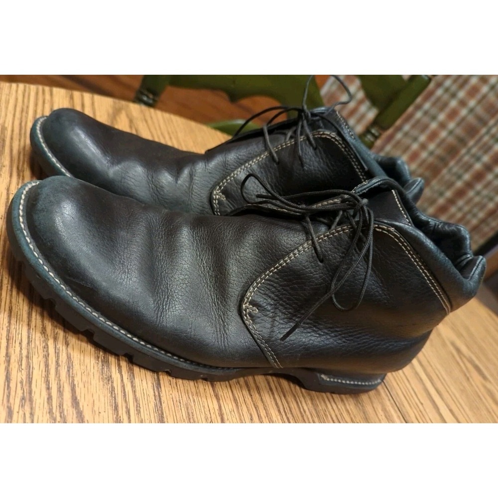 Cole Haan Country Black Leather Boots 11 B Ankle Boot Bootie Chukka